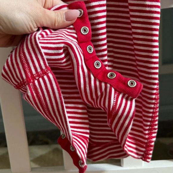 Hanna Andersson Toddler Romper Bright Basics Shortalls Organic Cotton striped - Picture 5 of 6